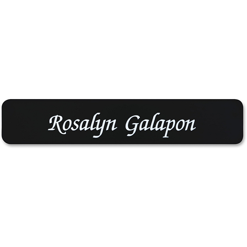 Xstamper Designer Name Plate Only 10" Width x 2" Height - Rectangular Shape - Rounded Corner - Plastic - Assorted - 1 Each (G02)