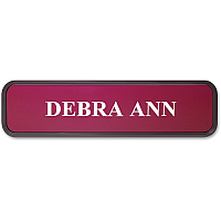 Xstamper Designer Framed Wall/Door Sign 8" Width x 2" Height - Rectangular Shape - Rounded Corner - Plastic - Brown - 1 Each (G33)