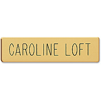Xstamper Black Letters/Gold Metal Uniform Badge 2.5" Width x 0.6" Height - Rectangular Shape - Clutch Fastener - Metal - Gold - 1 Each (J50)