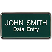 Xstamper Framed Name Badge 1.5" Width x 3" Height - Rectangular Shape - Durable - Plastic - 1 Each (J66)