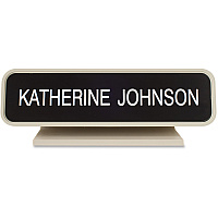Xstamper Designer Framed Desk Sign Logo Design - 8" Width x 2" Height - Rectangular Shape - Rounded Corner - Plastic - 1 Each (K21)