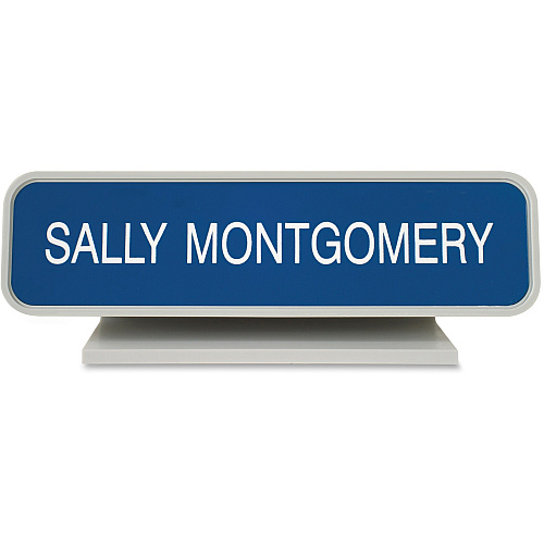 Xstamper Designer Framed Desk Sign Logo Design - 8" Width x 2" Height - Rectangular Shape - Rounded Corner - Plastic - 1 Each (K22)