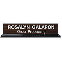 Xstamper 2"x10" Acrylic Base Desk Sign Set 10" Width x 2" Height - Rectangular Shape - Durable, Square Corner - Acrylic, Plastic - 1 Each (K45)