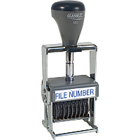 Xstamper ClassiX Self-inking Number Stamp Number Stamp - 1.13" Impression Width x 1.63" Impression Length - 7000 Impression(s) - 8 Bands - Assorted - Steel - 1 Each (M51)