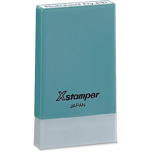 Xstamper Single Line Stamp Custom Message Stamp - 1 Line(s) - 0.19" Impression Width x 1.44" Impression Length - 50000 Impression(s) - Assorted - Rubber - 1 Each (N36)
