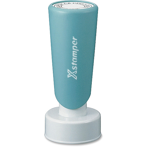 Xstamper Pre-inked Round Stamp Date Stamp - 1.19" Impression Diameter - 50000 Impression(s) - Assorted - Rubber - 1 Each (N59)