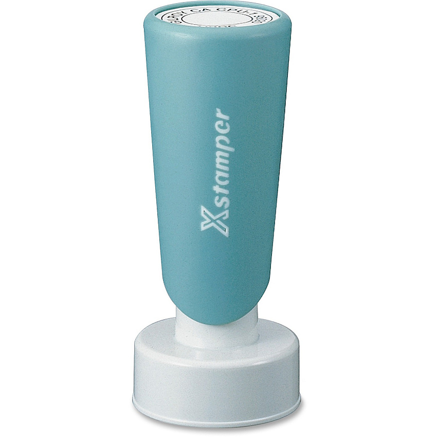 Xstamper Pre-inked Round Stamp Date Stamp - 1.19" Impression Diameter - 50000 Impression(s) - Assorted - Rubber - 1 Each (N59)
