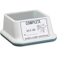 Xstamper XpeDater Rotary Date Stamp Message/Date Stamp - A.M., P.M., REC'D, PAID, FAX'D, ENT'D - 4 Line(s) - 29 Characters/Line - 1.38" Impression Width x 2.81" Impression Length - 50000 Impression(s) - Assorted - Recycled - 1 Each (N79)