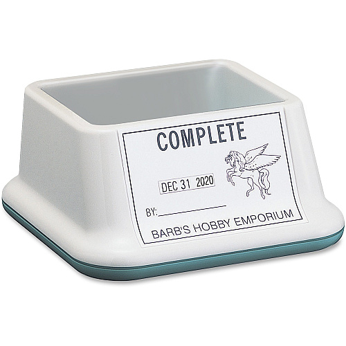 Xstamper XpeDater Rotary Date Stamp Message/Date Stamp - A.M., P.M., REC'D, PAID, FAX'D, ENT'D - 4 Line(s) - 29 Characters/Line - 1.38" Impression Width x 2.81" Impression Length - 50000 Impression(s) - Assorted - Recycled - 1 Each (N79)