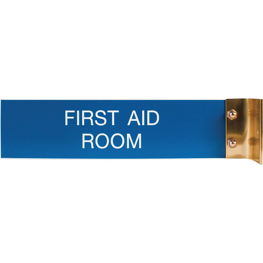 Xstamper Corridor Sign 8" Width x 2" Height - Rectangular Shape - Wall Mountable - Double Sided - Aluminum - 1 Each (W40)