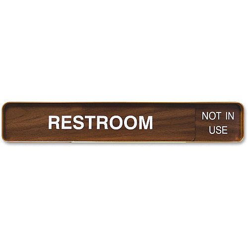 Xstamper Changeable Wall Sign 13" Width x 2" Height - Rectangular Shape - Wall Mountable - Aluminum - Gold - 1 Each (W51)