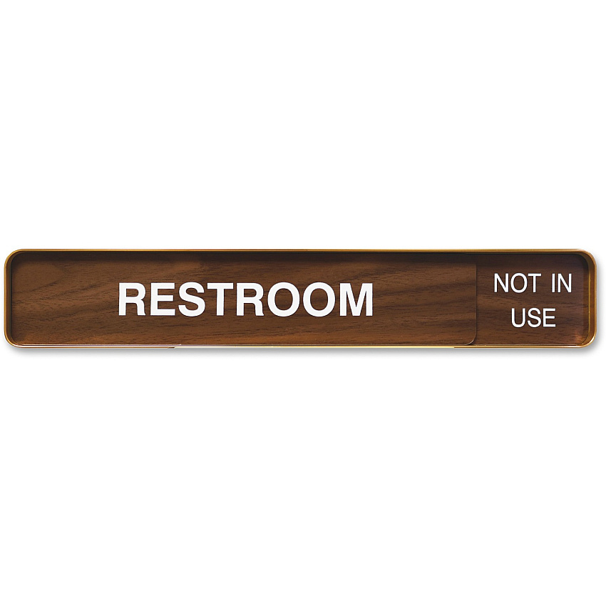 Xstamper Changeable Wall Sign 13" Width x 2" Height - Rectangular Shape - Wall Mountable - Aluminum - Gold - 1 Each (W51)
