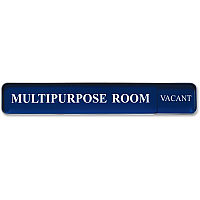 Xstamper Changeable Wall Sign 13" Width x 2" Height - Rectangular Shape - Wall Mountable - Aluminum - Silver - 1 Each (W52)