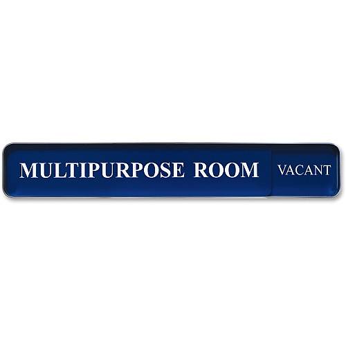 Xstamper Changeable Wall Sign 13" Width x 2" Height - Rectangular Shape - Wall Mountable - Aluminum - Silver - 1 Each (W52)