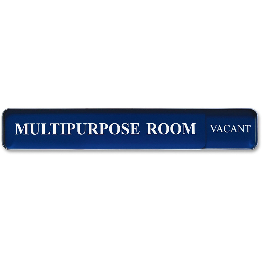Xstamper Changeable Wall Sign 13" Width x 2" Height - Rectangular Shape - Wall Mountable - Aluminum - Silver - 1 Each (W52)