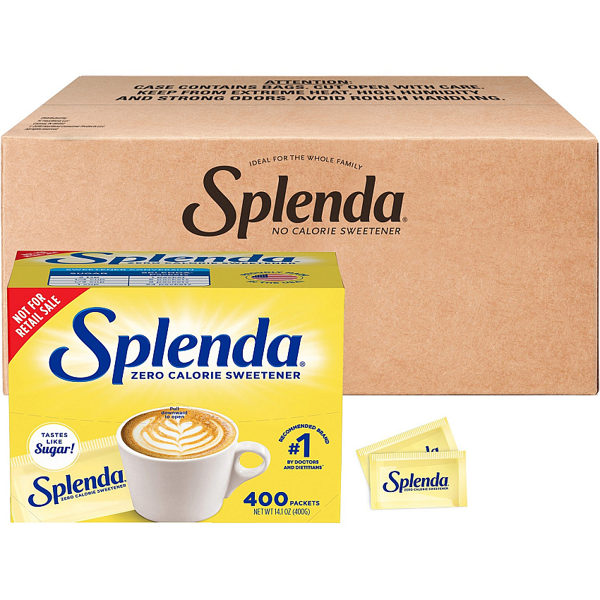 Splenda Single-serve Sweetener Packets 0.035 oz (1 g) - Artificial Sweetener - 400/Box - 6 / Carton (200414CT)