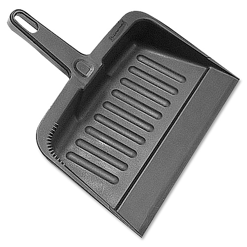 Rubbermaid Commercial Heavy-Duty Dustpans 8.20" Wide - 12.25" Handle - Plastic - Charcoal - 12 / Carton (2005CHACT)