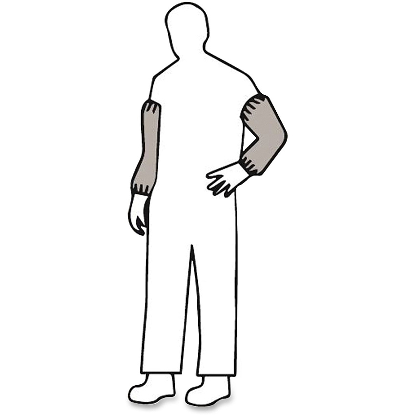 MALT PolyLite Sleeve Covers 18" Length - White - Polypropylene - Elastic Ends (M2400)