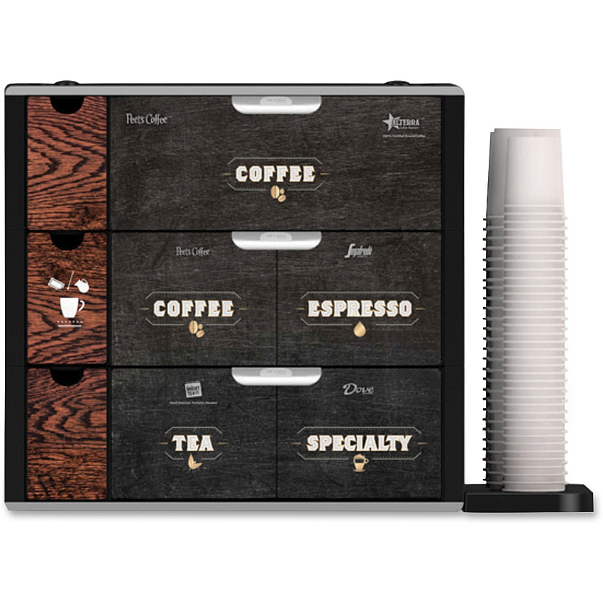Alterra Coffee Shop Merchandiser Counter - Black - Plastic, Rubber - 1Each (X3NA)