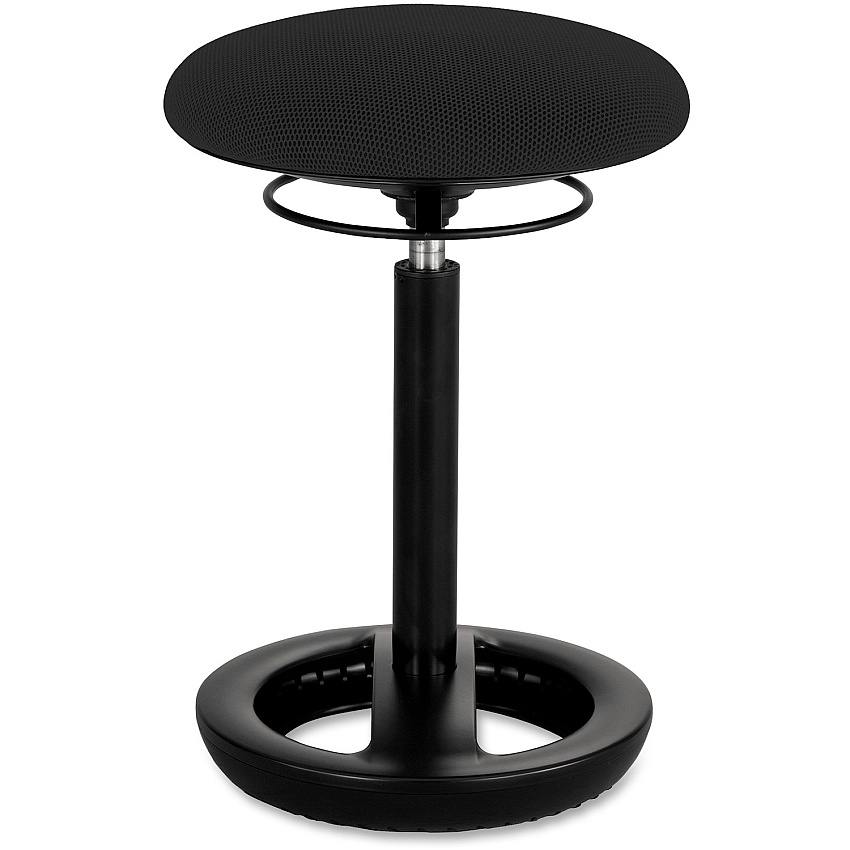 Safco TWIXT Ergo Desk Height Chair Black Seat Color - Polypropylene, Nylon, Vinyl Seat Material - Rounded Base - 1 Each (3000BL)