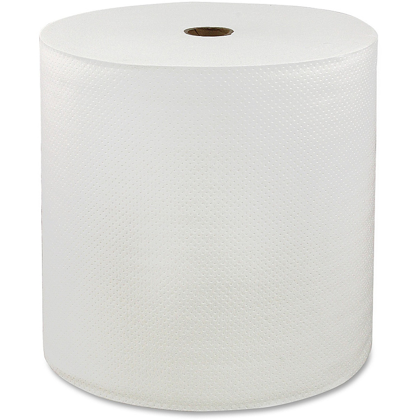 LoCor&reg; Hardwound Paper Towels, White 1-Ply, 850-ft. Roll, 6 Rolls 1 Ply - 7" Width x 850 ft Length - White - 6 Rolls Per Carton - 6 / Carton (46898)