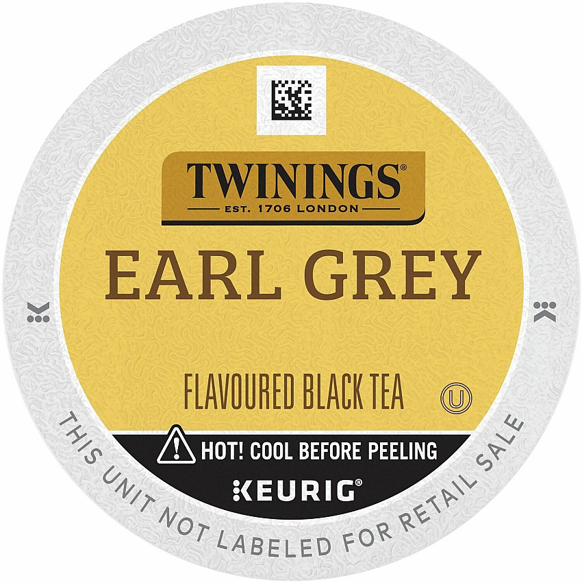 Twinings of London Earl Grey Flavoured Black Tea K-Cup Black Tea - 24 / Box (08756)