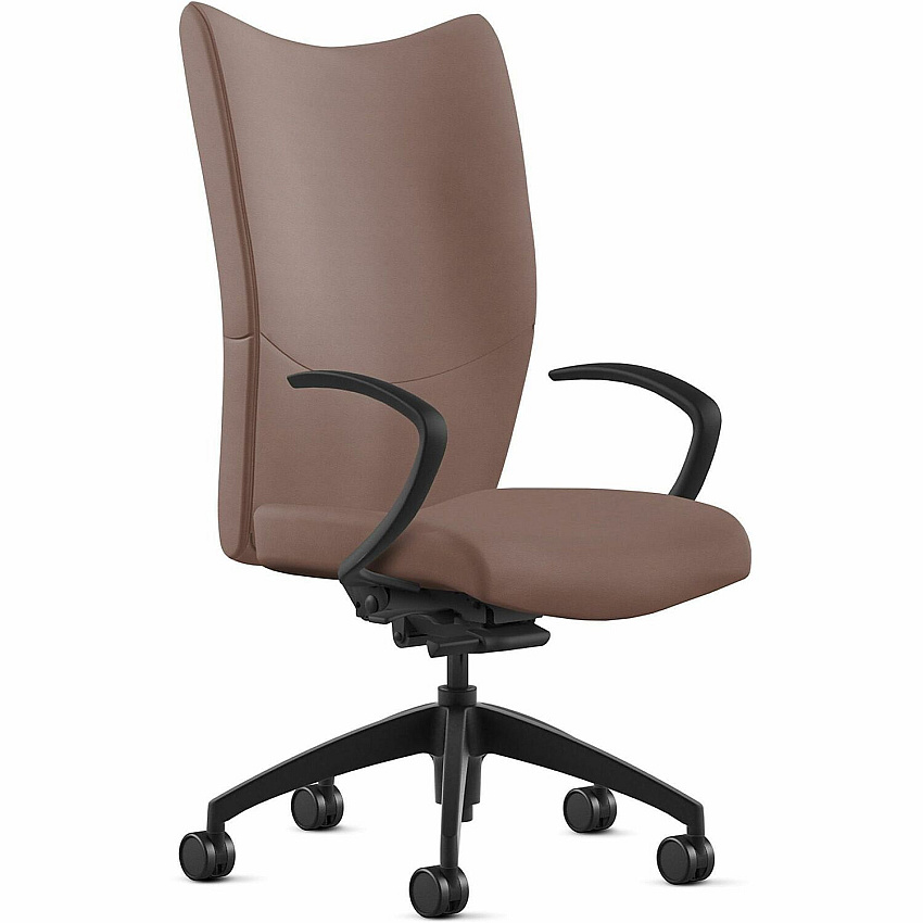 9 to 5 Seating High-Back Conference & Management Mahogany Seat Color - Leather Seat Material - Mahogany Back Color - Leather Back Material - High Back - 5-star Base - 1 Each (2380Y2A10L09)