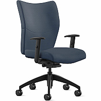 9 to 5 Seating Bristol Mid Back Baltic Seat Color - Leather Seat Material - Baltic Back Color - Leather Back Material - Mid Back - 5-star Base - 1 Each (2360Y2A8BL01)