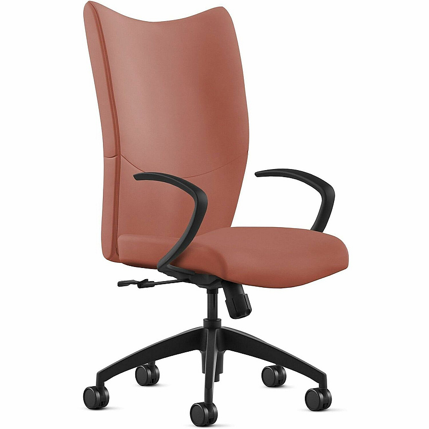 9 to 5 Seating High-Back Conference & Management Saddle Seat Color - Leather Seat Material - Saddle Back Color - Leather Back Material - High Back - 5-star Base - 1 Each (2380S2A10L08)