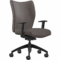 9 to 5 Seating Mid-Back Swivel Tilt Control Cafe Seat Color - Leather Seat Material - Cafe Back Color - Leather Back Material - Mid Back - 5-star Base - Taupe - Leather - 1 Each (2360Y2A8BL10)