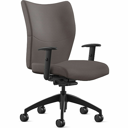 9 to 5 Seating Mid-Back Swivel Tilt Control Cafe Seat Color - Leather Seat Material - Cafe Back Color - Leather Back Material - Mid Back - 5-star Base - Taupe - Leather - 1 Each (2360Y2A8BL10)