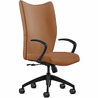 9 to 5 Seating High-Back Conference & Management Camel Seat Color - Leather Seat Material - Camel Back Color - Leather Back Material - High Back - 5-star Base - 1 Each (2380S2A10L07)