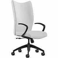 9 to 5 Seating High-Back Conference & Management White Seat Color - Leather Seat Material - White Back Color - Leather Back Material - High Back - 5-star Base - 1 Each (2380S2A10L02)