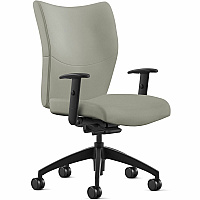 9 to 5 Seating Bristol Mid Back Mist Seat Color - Leather Seat Material - Mist Back Color - Leather Back Material - Mid Back - 5-star Base - 1 Each (2360Y2A8BL03)