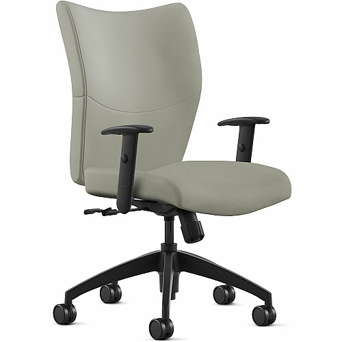 9 to 5 Seating Bristol Mid Back Mist Seat Color - Leather Seat Material - Mist Back Color - Leather Back Material - Mid Back - 5-star Base - 1 Each (2360S2A8BL03)