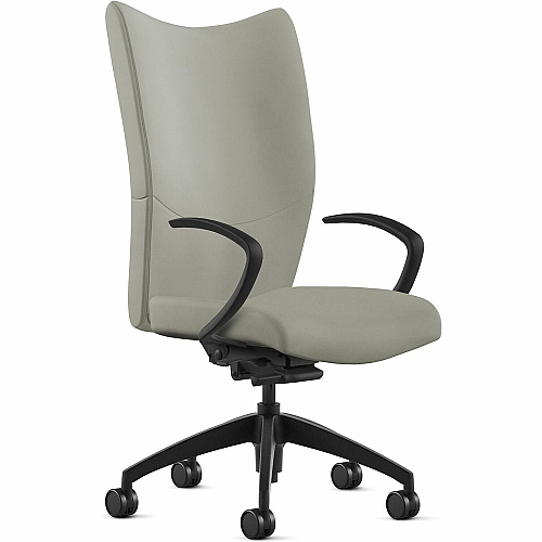 9 to 5 Seating High-Back Conference & Management Mist Seat Color - Leather Seat Material - Mist Back Color - Leather Back Material - High Back - 5-star Base - 1 Each (2380Y2A10L03)