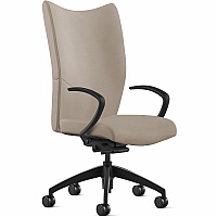 9 to 5 Seating High-Back Conference & Management Mushroom Seat Color - Leather Seat Material - Mushroom Back Color - Leather Back Material - High Back - 5-star Base - 1 Each (2380Y2A10L05)