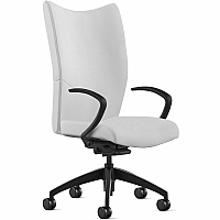 9 to 5 Seating High-Back Conference & Management White Seat Color - Leather Seat Material - White Back Color - Leather Back Material - High Back - 5-star Base - 1 Each (2380Y2A10L02)