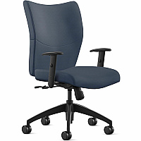 9 to 5 Seating Bristol Mid Back Baltic Seat Color - Leather Seat Material - Baltic Back Color - Leather Back Material - Mid Back - 5-star Base - 1 Each (2360S2A8BL01)