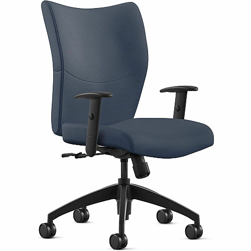 9 to 5 Seating Bristol Mid Back Baltic Seat Color - Leather Seat Material - Baltic Back Color - Leather Back Material - Mid Back - 5-star Base - 1 Each (2360S2A8BL01)