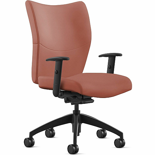 9 to 5 Seating Bristol Mid Back Saddle Seat Color - Leather Seat Material - Saddle Back Color - Leather Back Material - Mid Back - 5-star Base - 1 Each (2360Y2A8BL08)