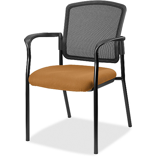 Lorell Mesh Back Stackable Guest Chair Dillon Fiesta Seat Color - Vinyl Seat Material - Black Back Color - Mesh Back Material - Black Frame Color - Powder Coated Steel Frame Material - Four-legged Base - Fiesta - Armrest - 1 Each (LLR23100073)