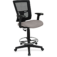 Lorell Mesh Back Drafting Stool Castillo Metal Seat Color - Vinyl Seat Material - Black Back Color - Mesh Back Material - Black Frame Color - Mid Back - 5-star Base - Metal - Vinyl - Armrest - 1 Each (LLR43100071)