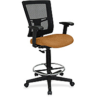 Lorell Mesh Back Drafting Stool Dillon Fiesta Seat Color - Vinyl Seat Material - Black Back Color - Mesh Back Material - Black Frame Color - Mid Back - 5-star Base - Fiesta - Vinyl - Armrest - 1 Each (LLR43100073)