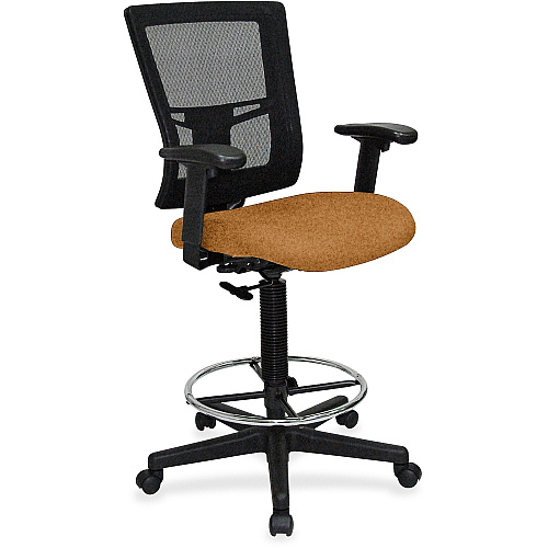 Lorell Mesh Back Drafting Stool Dillon Fiesta Seat Color - Vinyl Seat Material - Black Back Color - Mesh Back Material - Black Frame Color - Mid Back - 5-star Base - Fiesta - Vinyl - Armrest - 1 Each (LLR43100073)