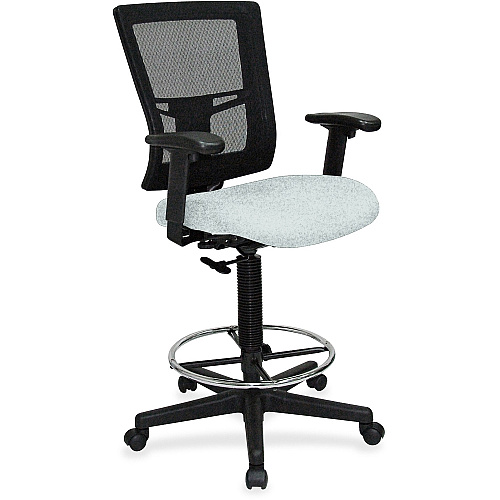 Lorell Mesh Back Drafting Stool Castillo Breezy Seat Color - Vinyl Seat Material - Black Back Color - Mesh Back Material - Black Frame Color - Mid Back - 5-star Base - Breezy - Vinyl - Armrest - 1 Each (LLR43100102)
