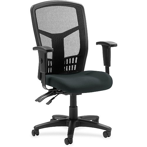 Lorell Executive High-back Mesh Chair Dillon Black Seat Color - Vinyl Seat Material - Black Back Color - Mesh Back Material - Black Frame Color - Steel, Plastic Frame Material - High Back - 5-star Base - Black - 1 Each (LLR86200076)