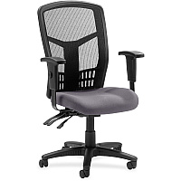 Lorell Executive High-back Mesh Chair Canyon Carbon Seat Color - Vinyl Seat Material - Black Back Color - Mesh Back Material - Black Frame Color - Steel, Plastic Frame Material - High Back - 5-star Base - Carbon, Canyon - 1 Each (LLR86200101)