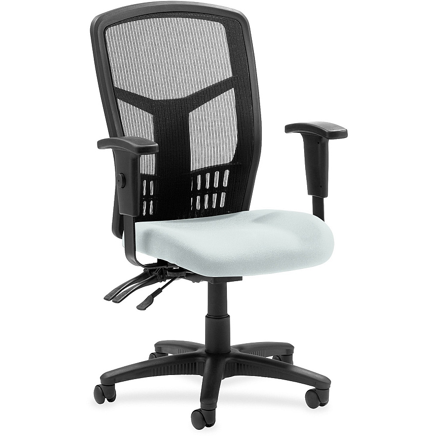Lorell Executive High-back Mesh Chair Castillo Breezy Seat Color - Vinyl Seat Material - Black Back Color - Mesh Back Material - Black Frame Color - Steel, Plastic Frame Material - High Back - 5-star Base - Breezy - 1 Each (LLR86200102)