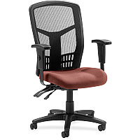 Lorell Executive High-back Mesh Chair Dillon Cordovan Seat Color - Vinyl Seat Material - Black Back Color - Mesh Back Material - Black Frame Color - Steel, Plastic Frame Material - High Back - 5-star Base - Cordovan - 1 Each (LLR86200106)